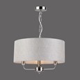 Modern Korus 3 Light Ceiling Light - Satin Silver Finish with Grey Shade