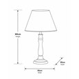 Camden Modern Candlestick Table Lamp with Natural Linen Shade - Cream & Gold