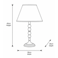 Bergen Slimline Antique Brass Candlestick Table Lamp with Coolie CR4 Linen Shade