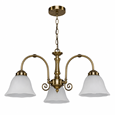 Elegant Diner Ceiling 3 Light Pendant - Antique Brass - Alabaster Glass