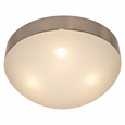 Porto White and Silver Flush Ceiling Light