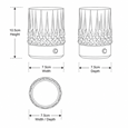 Glass Tumbler Style Rechargeable USB Gold Table Lamp - 3 Brightness Settings