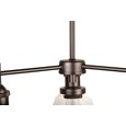 Echo Modern Industrial Style Ceiling 3 Light - Pewter - Clear Glass Shades