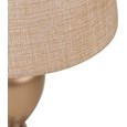 Malham Ceramic Table Lamp with Matching Shade - Champagne Gold & Satin Silver