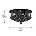 Senza Chrome & Crystal Ball Droplets Ceiling Light - 4-Light Flush Mount