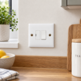 Convex Slim White 13A Fused DP Switched Spur Unit