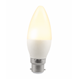 6W BC/Bayonet Candle Shape LED Light Bulb - Warm White