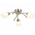 Albany 3 Light Semi Flush Ceiling Light with Opal Glass Shades