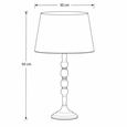 Bergen Antique Table Lamp with Dark Charcoal Shade