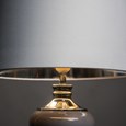 Hepburn Large Ceramic Table Lamp With Matching Shade - Modern Grey & Silver
