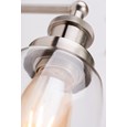 Echo Industrial Style Modern Switched Wall Light & Clear Glass - Silver