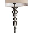 Craven Tall Floor Lamp - Pewter Painted Finish - Beige Linen Shade