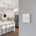Convex Slim 10AX 1G 2W Switch Plate White
