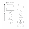 Fengate Stone Effect Grey Table Lamp with Blue Gold Shade