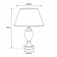 Bailey Small Cream Antique Table Lamp with Linen Shade