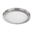Satin Silver Opal Glass Flush Light