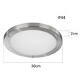 Satin Silver Opal Glass Flush Light