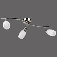 Swirl 3-Light Modern Ceiling Spotlight Bar - Satin Silver