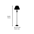 Kingswood Barley Twist Traditional Floor Lamp - Satin Silver with Cream Shade