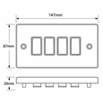 Round Edge Matt Black 4G 2W Switch
