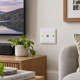 Convex Slim White 1G TV Socket