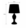 Pair of Malham Small Touch Control Table Lamps Blue with Ivory Pleated Shades