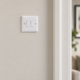 Convex Slim White 10AX 2G 2W Switch Plate - Link Leads