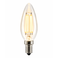 4W SES/Small Edison Screw Candle Shape Clear Filament LED Light Bulb - Cool
