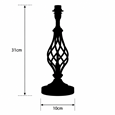 Queenswood Classic Barley Twist Table Lamp Base Only - Pewter Grey