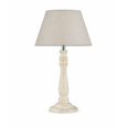 Camden Modern Candlestick Table Lamp with Natural Linen Shade - Cream & Gold