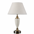 Malham Antique Brass & Cream Large Table Lamp