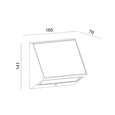 Patilo Solar Rechargeable Outdoor Wedge Wall Light - Black