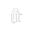 Patilo Solar/USB Rechargeable Outdoor Lantern - Black