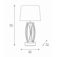 Ashleigh Antique Brass Amber Glass Table Lamp with Sage Green