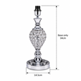 Hannah Luxury Chrome & Crystal Table Lamp Base