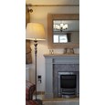 Craven Tall Floor Lamp - Pewter Painted Finish - Beige Linen Shade