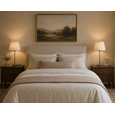 (Pair) Darwen Square Stick Antique Brass with Natural Linen Shade