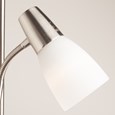 Mother and Child Floor Lamp - Satin Nickel - Complete With LED Bulbs