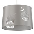 Lacy Bloom Stencil Silver Grey Ceiling Light Lamp Shade - 30cm - Shade Only
