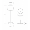 Elipta Rechargeable Battery Outdoor LED Table Lamp - White