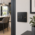 Round Edge Matt Black 10AX 1G 2W Switch