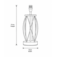 Ashleigh Silver Clear Glass Cylinder Lantern Table Lamp - Base Only