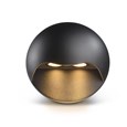 Elipta Gemini Modern Outdoor Downlighter Wall Light - Warm White LED - Black