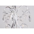 Elise Crystal Chrome Silver Chandelier 3 Light - Crystal Glass Button Droplets