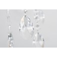 Elise Crystal Chrome Silver Chandelier 3 Light - Crystal Glass Button Droplets