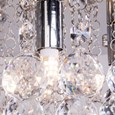 Senza Chrome & Crystal Ball Droplets Ceiling Light - 4-Light Flush Mount