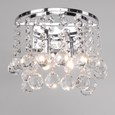 Senza Chrome & Crystal Ball Droplets Double Wall Light - Modern Wall Fixture