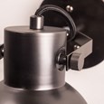 New York Modern Industrial Wall Light - Matte Black Finish - Black Braided Cable