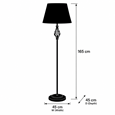 Queenswood Traditional Barley Twist Silver Floor Lamp with Ivory Linen Shade