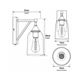 IGAL Black Switched Wall Light